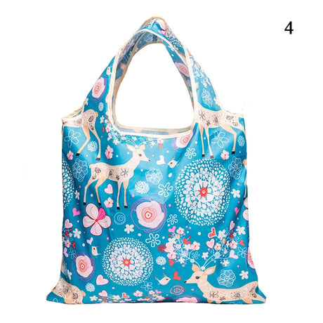 |ノベルティ用品 | コンパクト収納 花柄エコバッグ | 44×40c