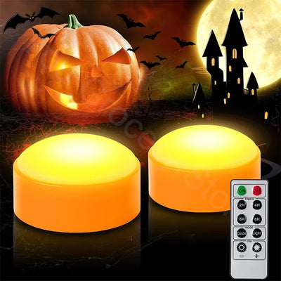 【イベント・ハロウィングッズ】LEDパンプキンナイトライト2個セット｜誉PRINTING