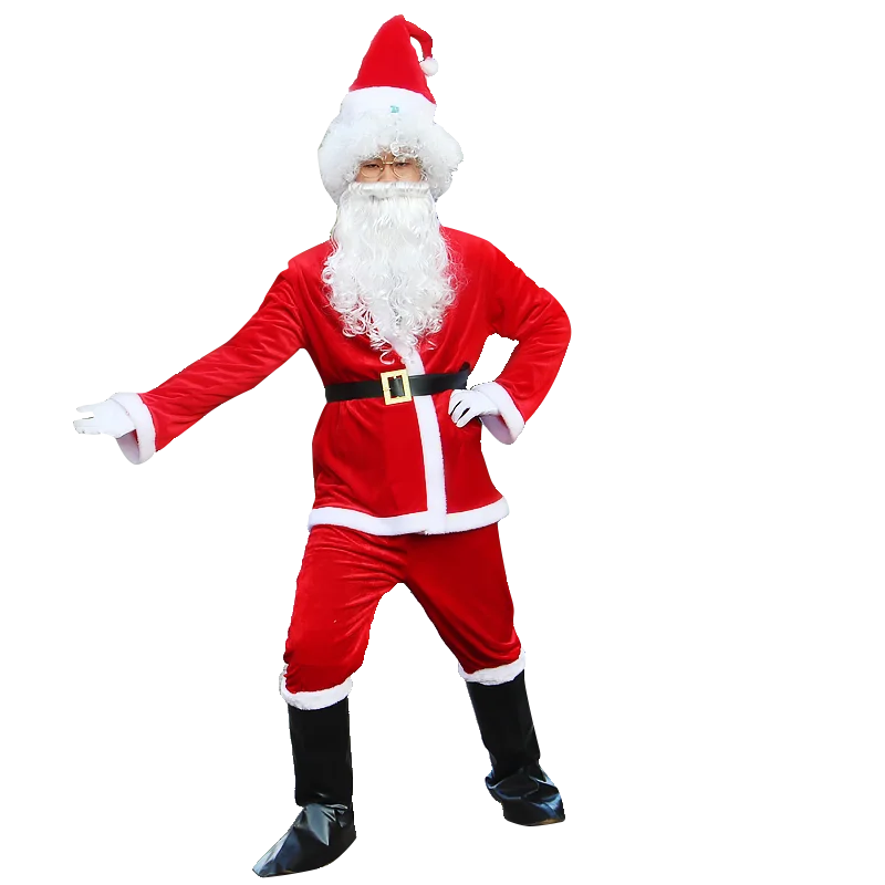 イベント・クリスマスグッズ｜大人用サンタクロース衣装５点セット(155c～195c)