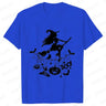イベント・ハロウィングッズ｜レディース ハロウィン魔女柄Tシャツ (S～XXL)