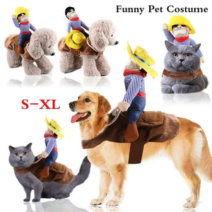 イベント・ハロウィングッズ｜犬用カウボーイライダーコスチュームセット