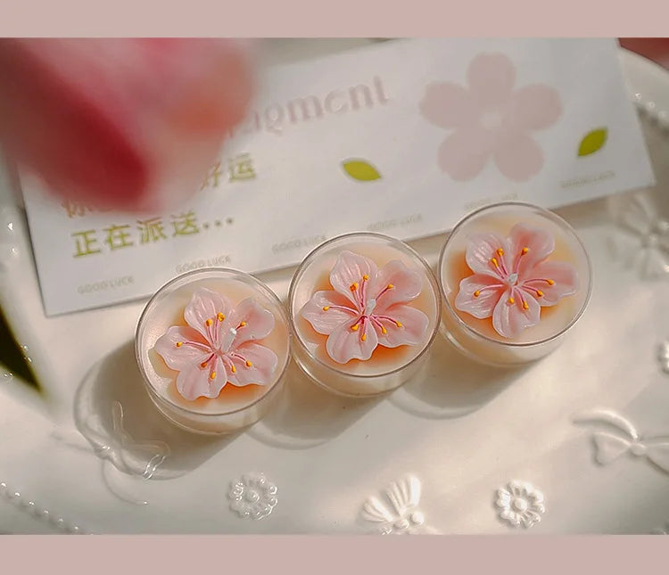 ピンクピーチブロッサム香りのティーライトキャンドル4個セット