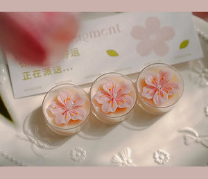 ピンクピーチブロッサム香りのティーライトキャンドル4個セット