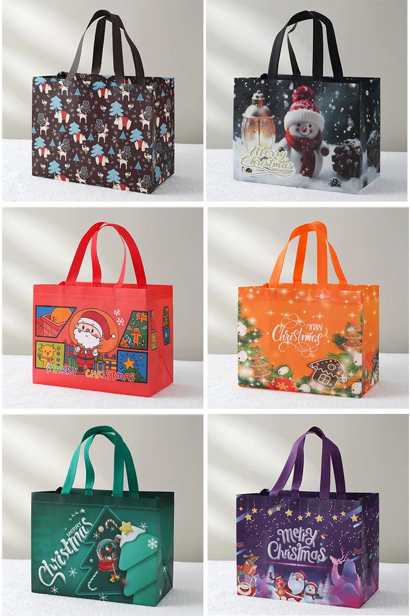イベント・クリスマス装飾｜防水ギフト用クリスマス柄トートバッグ