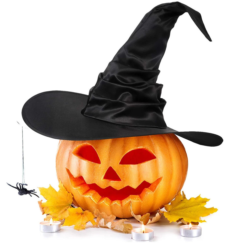 イベント・ハロウィングッズ｜折りたたみ式魔女帽子 ブラック