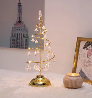 イベント・クリスマス装飾｜LEDクリスタルクリスマスツリーテーブルランプ