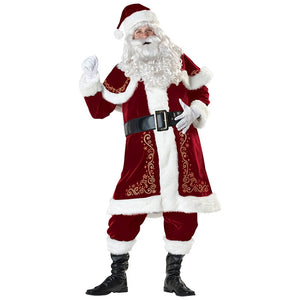 イベント・クリスマスグッズ｜大人用 サンタクロース衣装9点セット(M/L/2XL/3XL/4XL/6XL)