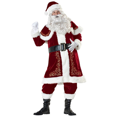 イベント・クリスマスグッズ｜大人用 サンタクロース衣装9点セット(M/L/2XL/3XL/4XL/6XL)