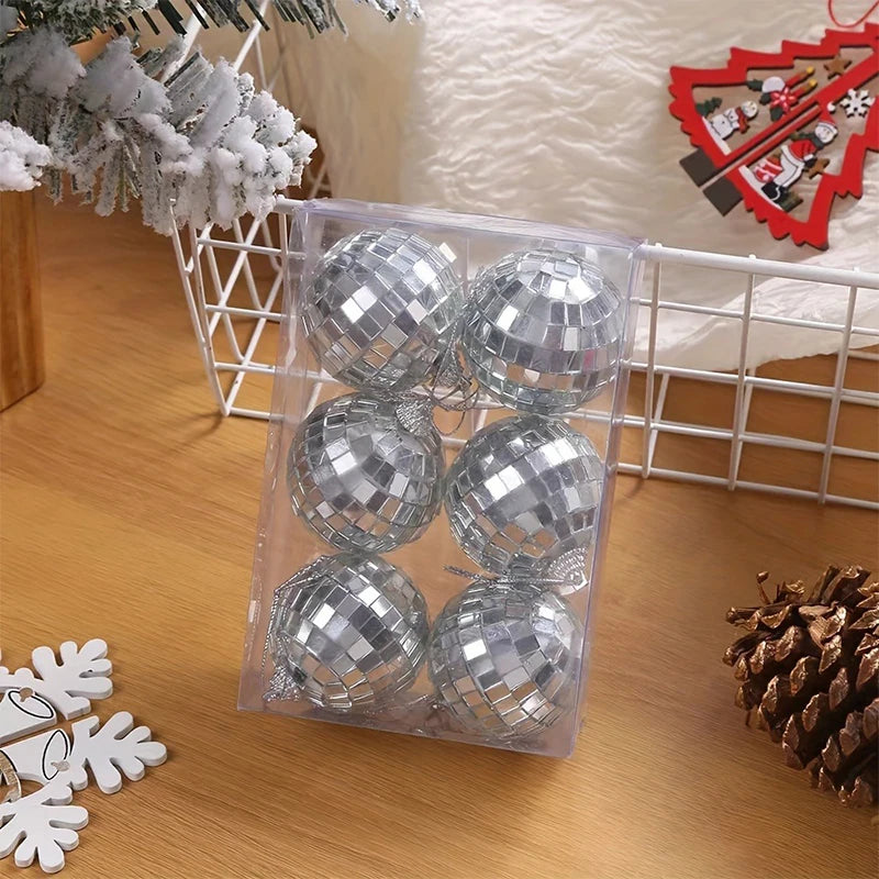 イベント・クリスマス装飾｜シルバークリスマスボール6個セットオーナメント