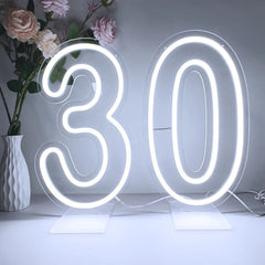 LED数字ネオンサイン（ネオン看板）（0〜9）｜USB電源・調光機能付き