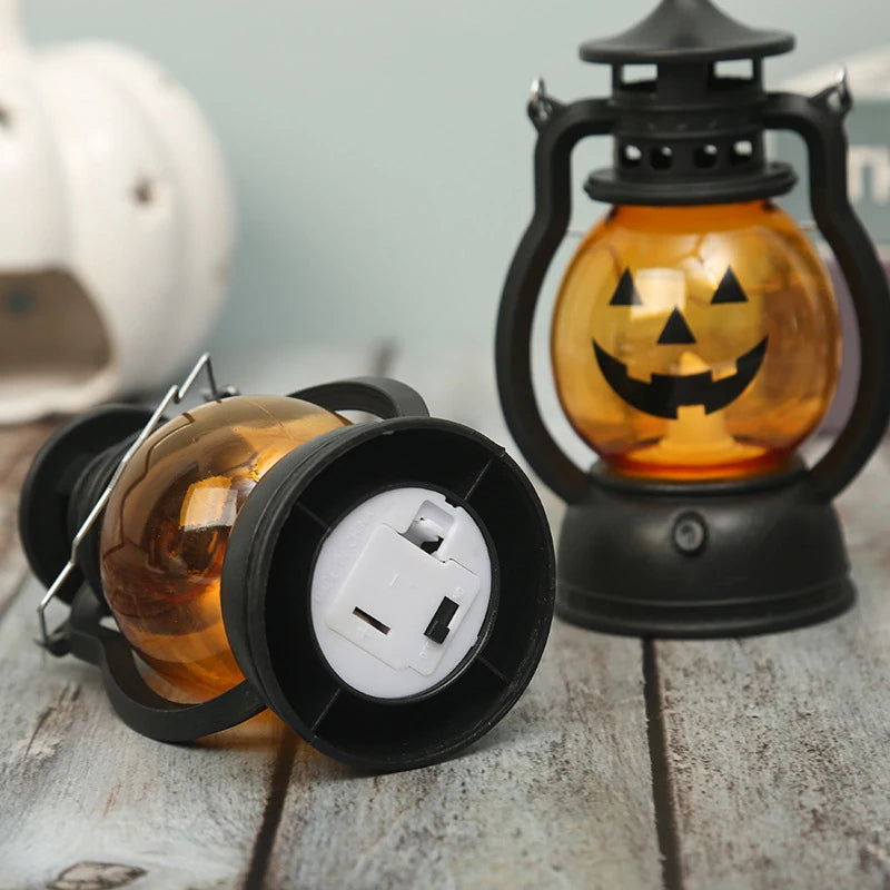 イベント・ハロウィングッズ｜かぼちゃLEDライト ポータブルキャンドルランタン型(12.6c)