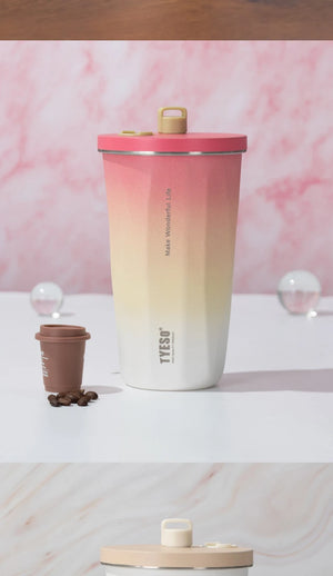 |イベント・ノベルティ用品 |  真空断熱ステンレス製 ストロー付きボトル | 600ml