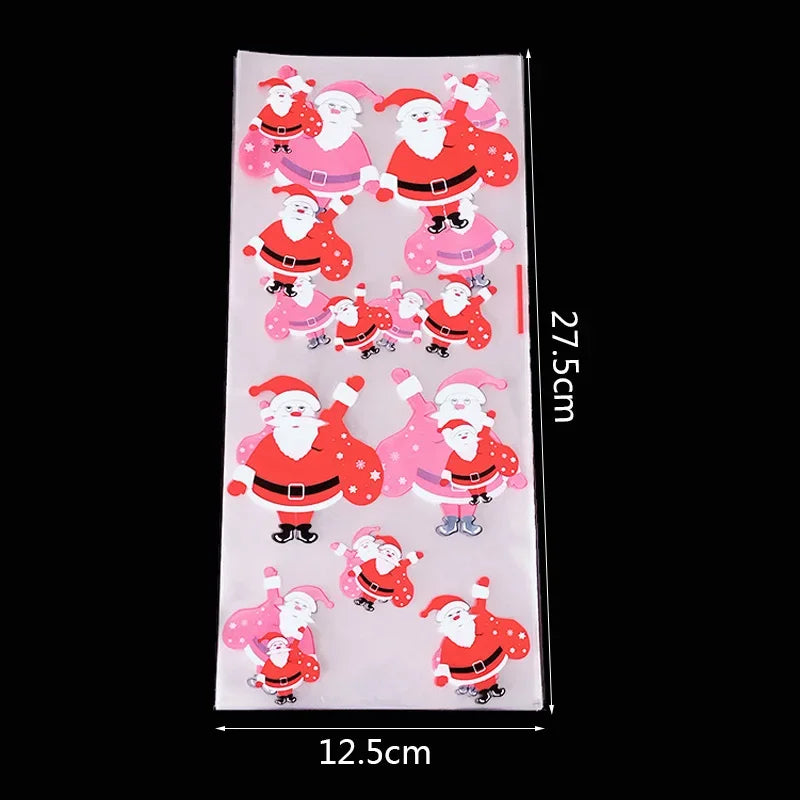 イベント・クリスマス装飾｜ギフト用 ビニール製バッグ (50枚セット)