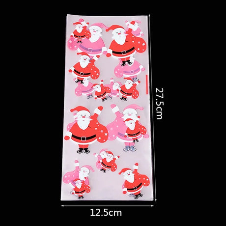 イベント・クリスマス装飾｜ギフト用 ビニール製バッグ (50枚セット)