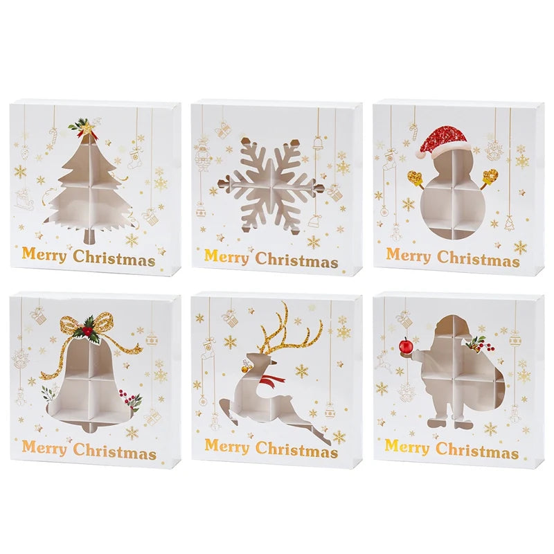 イベント・クリスマス装飾｜紙製クリスマス柄ギフトボックス