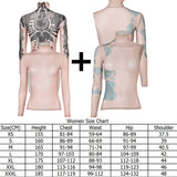 イベント・ハロウィングッズ｜コスプレ用 タトゥー風 アンダーシャツ(XS～XXXL)