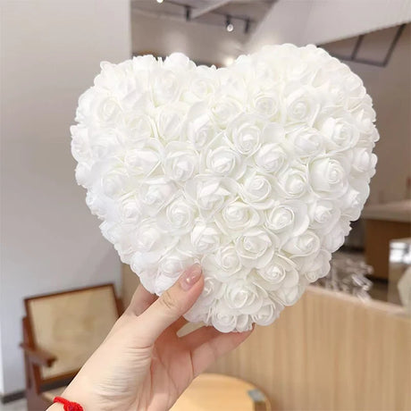 パーティー・インテリア装飾｜造花ハートローズ (15cm)