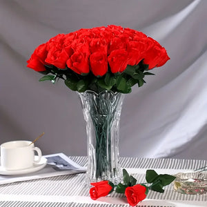 布製ローズ造花ブーケ20個セット