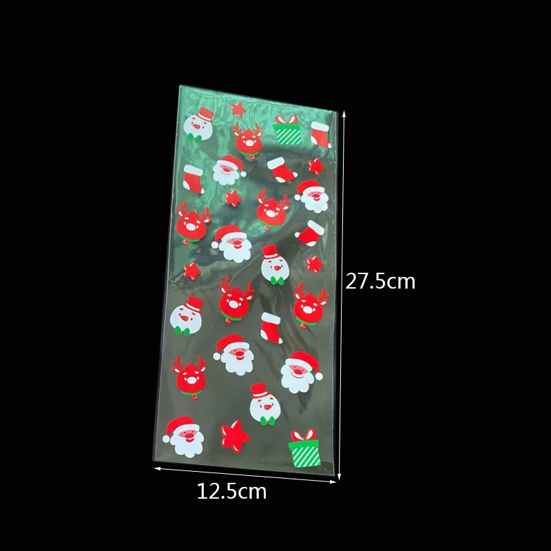 イベント・クリスマス装飾｜ギフト用 ビニール製バッグ (50枚セット)