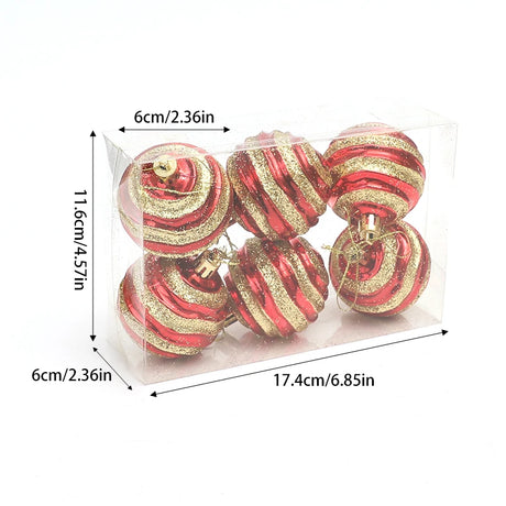 イベント・クリスマス装飾｜大型クリスマスツリーボール 6個セット 6cm