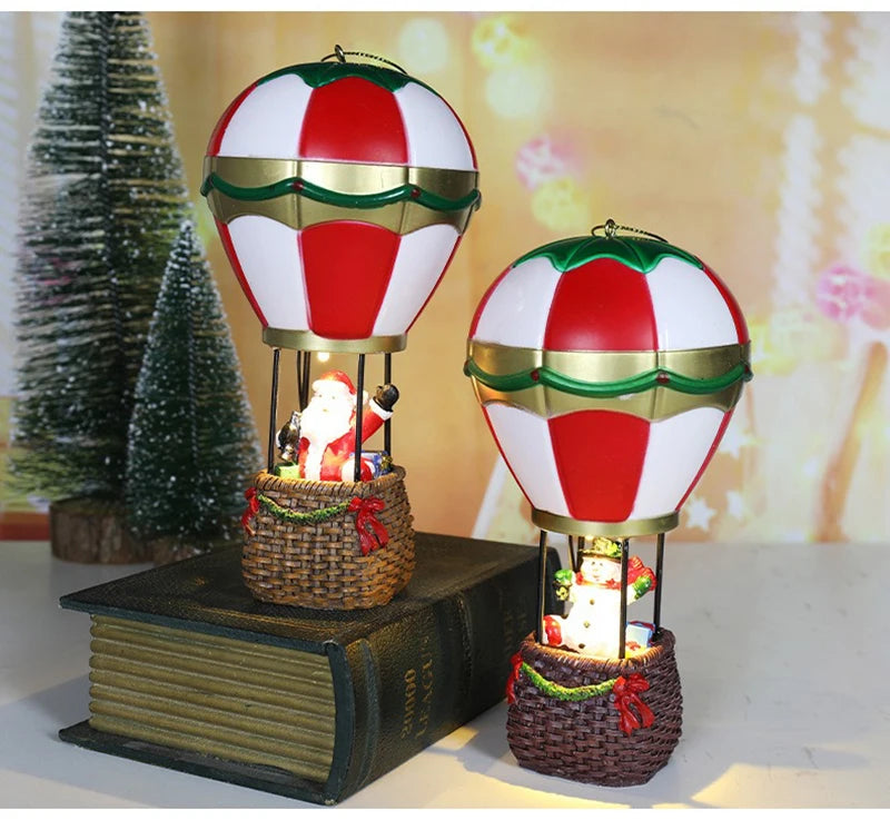イベント・パーティー装飾｜クリスマスLED光るオーナメント サンタ＆スノーマン