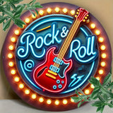 Rock & Roll メタルデザインLEDネオンサイン