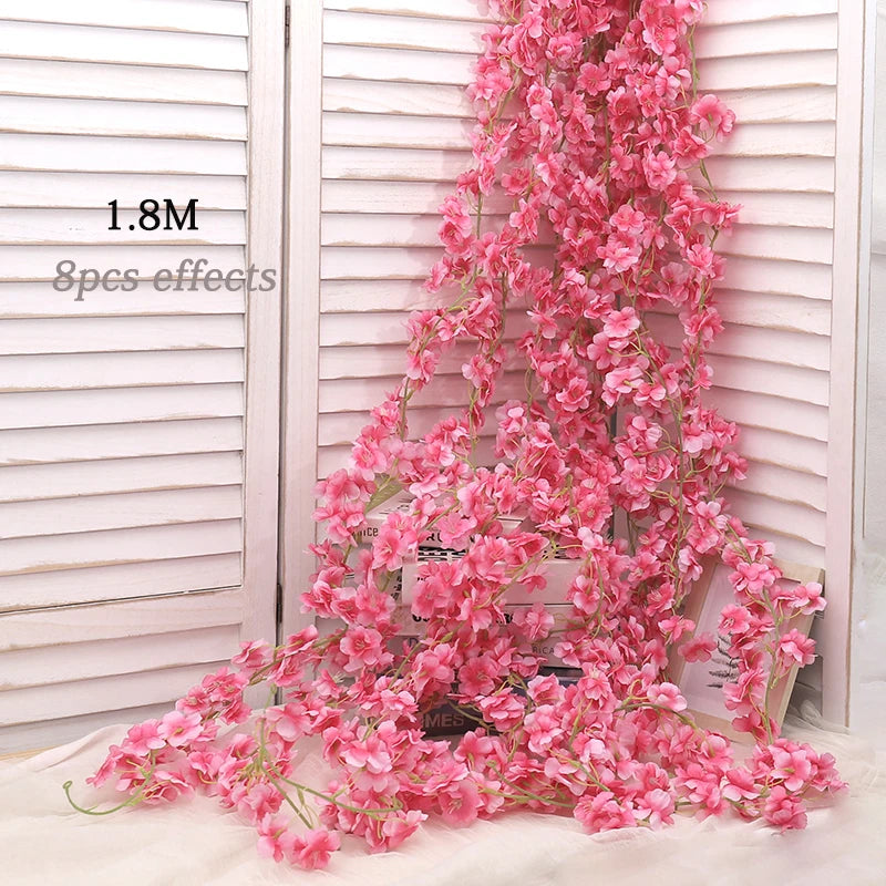 パーティー・インテリア装飾｜造花 桜ガーランド（1.8M）