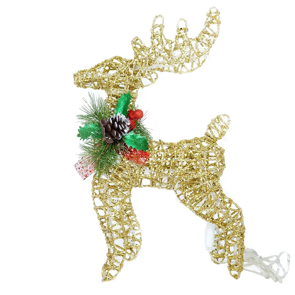 イベント・クリスマス装飾｜鉄製トナカイライトイルミネーション(30c/40c/50c)
