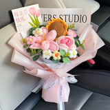 手作りかぎ針編みの花束 母の日ギフト