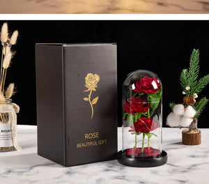 ライトアップガラスドームローズギフト