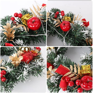 イベント・クリスマス装飾｜玄関ドア用LEDクリスマスリース