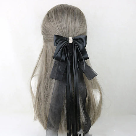 イベント・ハロウィングッズ｜メイド風 特大リボンヘアアクセサリー