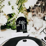 イベント・結婚式装飾｜アクリル製アーチ型テーブルナンバーサイン