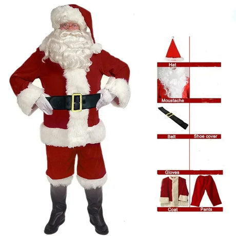 イベント・クリスマスグッズ｜サンタクロースコスチューム (S～XXXL)