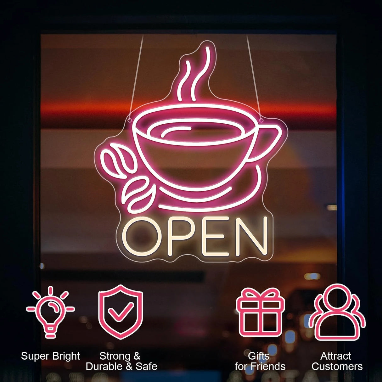 コーヒーカップLEDネオンサイン（ネオン看板）