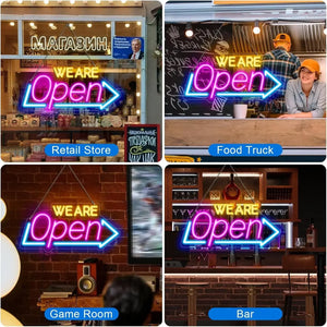 WE ARE OPEN　LEDネオンサイン