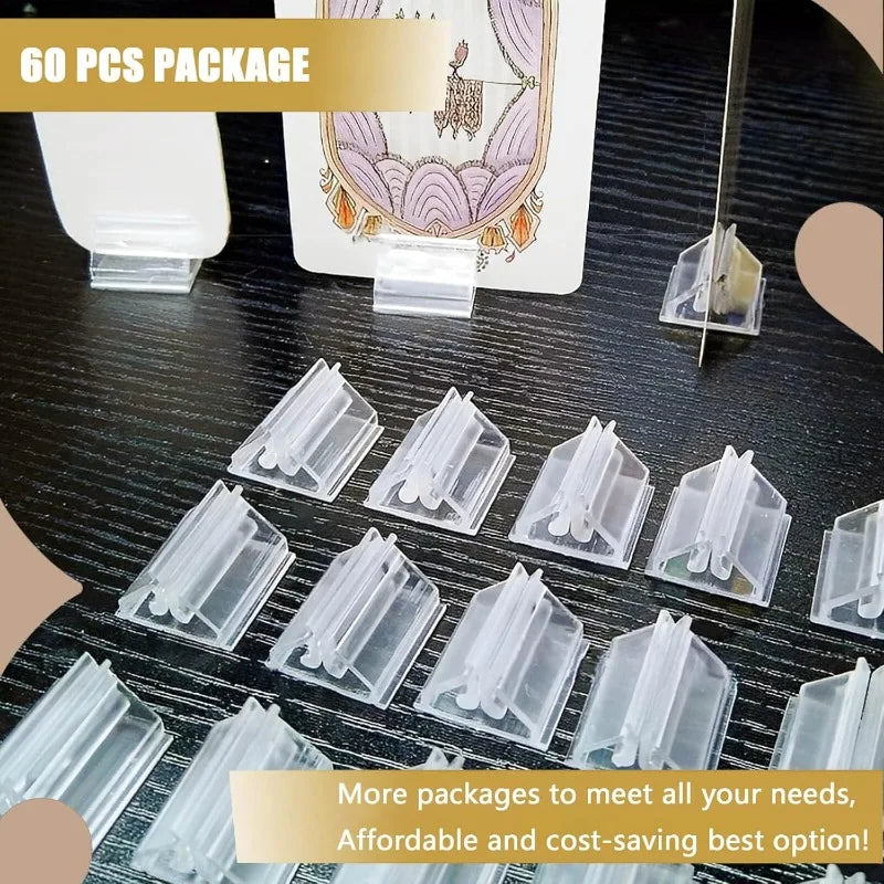 イベント・結婚式装飾｜透明プラスチックミニカードスタンドセット