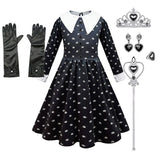 イベント・ハロウィングッズ｜ウエンズデー風プリンセスコスチュームセット（110c～160c）
