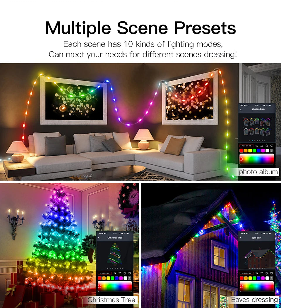 イベント・クリスマス装飾｜Bluetooth対応　LEDストリングライト(5m/10m/15m/20m)