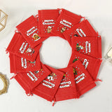 イベント・クリスマス装飾｜ ギフト用 リネン巾着袋バックセット(10個入)