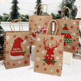 イベント・クリスマス装飾｜クリスマスクラフト紙ギフトバッグセット(4枚入)
