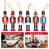 イベント・クリスマス装飾｜木製くるみ割り人形ペンダント6個セット