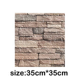 【DIY用】レンガ風ステッカー 35x35cm/ 70cmx15cm(12pcs）
