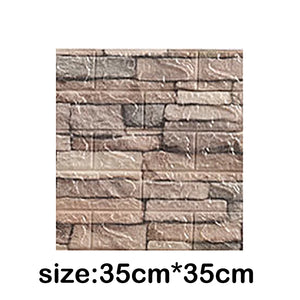 【DIY用】レンガ風ステッカー 35x35cm/ 70cmx15cm(12pcs）