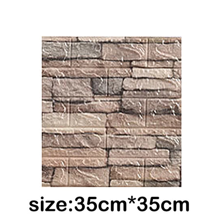 【DIY用】レンガ風ステッカー 35x35cm/ 70cmx15cm(12pcs）