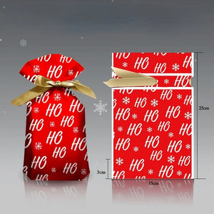 イベント・クリスマス装飾｜ビニール製 クリスマス柄ギフト用バッグ(5個入)