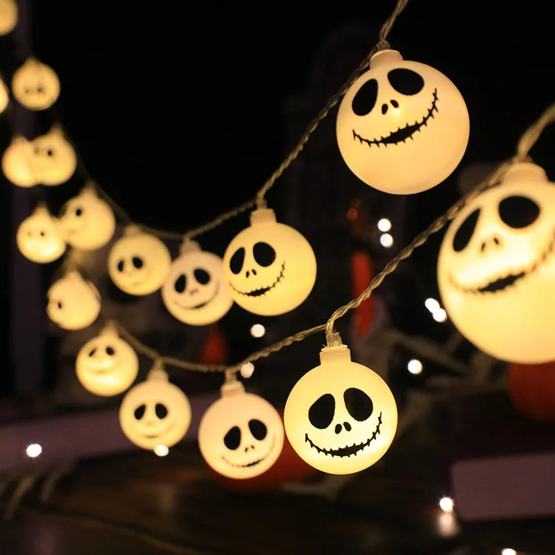 イベント・ハロウィン装飾｜LED ゴースト ストリングライト (6m)