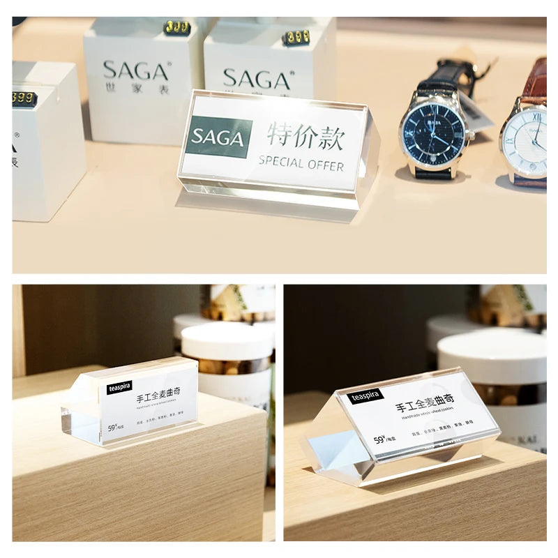 アクリル値札用デスクトップ広告スタンド