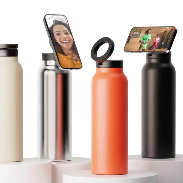 |イベント・ノベルティ用品 | スマホォルダー付き断熱ステンレスボトル | 700ml