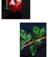 クリスタルローズガラスペーパーウェイトギフト